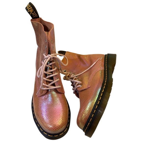 Dr. Martens 1460 Pascal iridescent ankle boots Size 9 - Picture 3 of 10